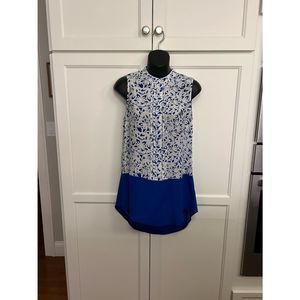 Maeve Anthropologie Blue Classic Blouse Summer Sleeveless Cute Trendy